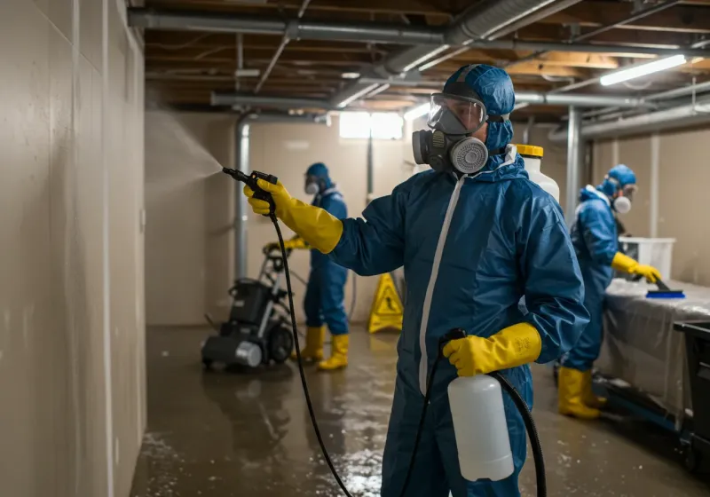 Basement Sanitization and Antimicrobial Treatment process in Tustin, CA